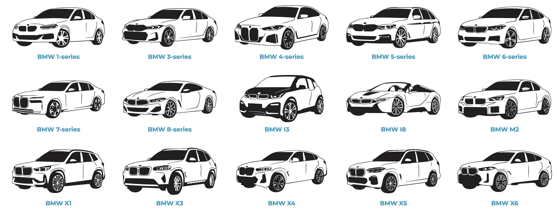 BMW Repair and Service at All German Auto:<br />
BMW Vehicles we service are:<br />
BMW 3 Series  |  BMW 5 Series  |  BMW 7 Series<br />
BMW X3  |  BMW X5  |  BMW X7<br />
BMW M3 / M5  |  BMW 1 Series  |  BMW Z4